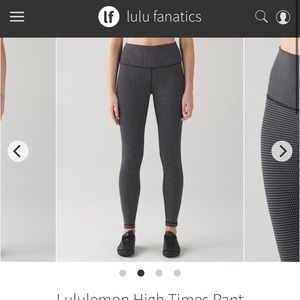 Lululemon Texture High Times Teeny Check 25” Leggings